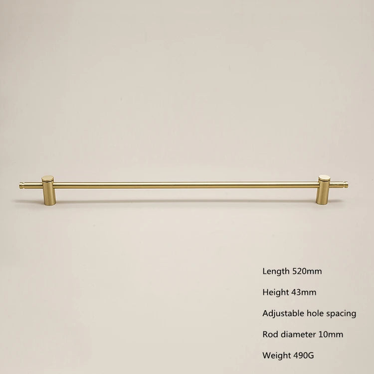 Furniture Long Handles Pure Solid Brass Handle Modern Simple Golden Light Luxury Integral Wardrobe Bathroom Cabinet Long Handle