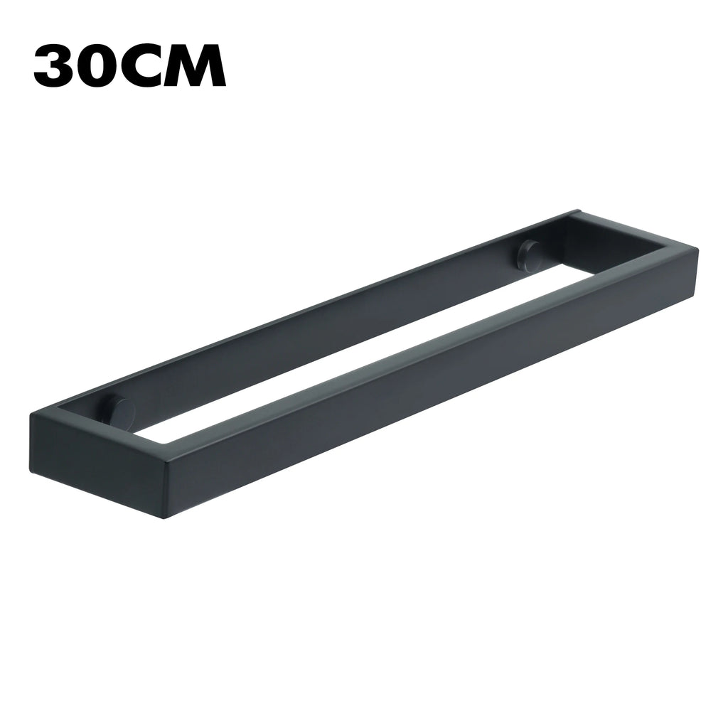 Bathroom Hardware Black Bath Robe Hook Towel Rail Bar Rack Bar Shelf Tissue Paper Holder Bathroom Accessories