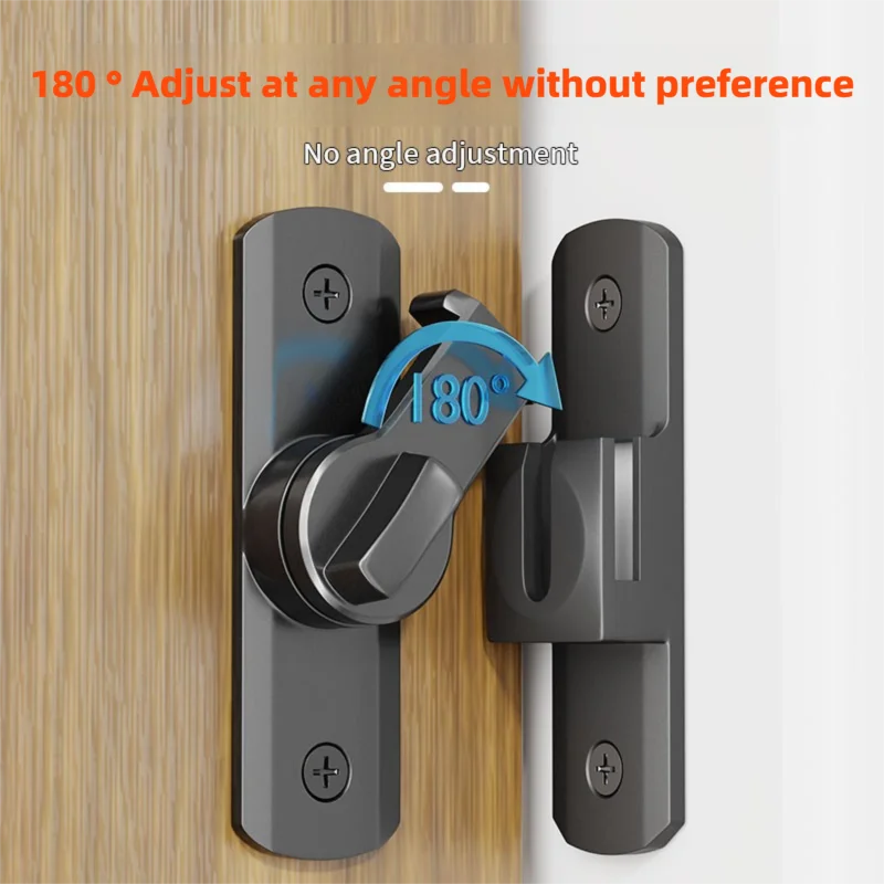Door Hasp Latch 90/180 Degree Hasp Latches Sliding Door Chain Locks Security Hardware For Window Cabinet Hotel Home