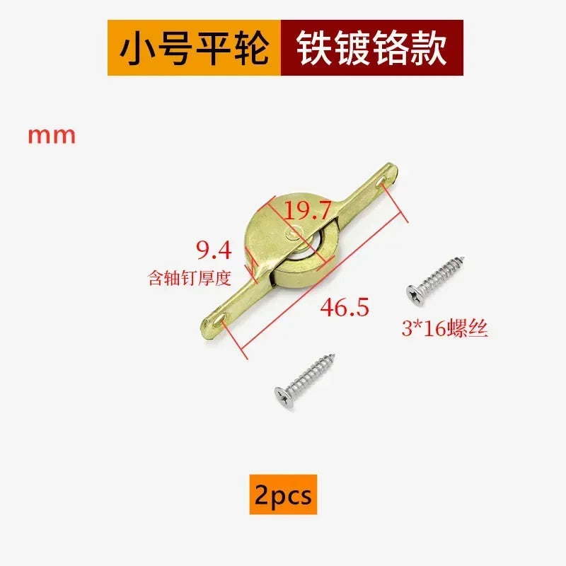 2 pieces of stainless steel sliding door groove silent pulley barn door and window roller furniture hardware accessories