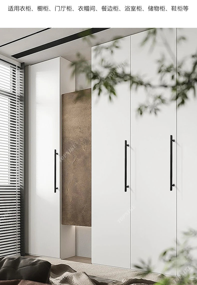Simple Kitchen Cabinet Wardrobe Door Handles Drawer Knobs and Handles for Furniture Gold Black Knurled Nordic Style