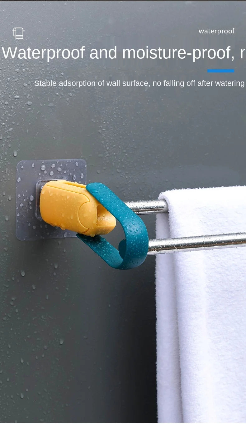 Wall-Mounted Bathroom Hook, Toilet Perforated Towel Storage Rack, Bathroom Towel Storage Rack, Kitchen Wipes Hanging Gadgets