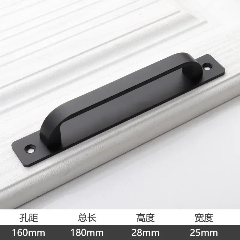 Door/Window Handle Balcony Wooden Sliding Door Handle Golden Aluminum Alloy Warehouse Door Black Kitchen Handle