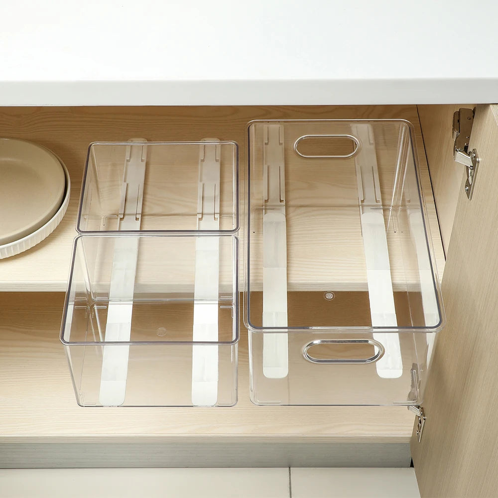 2PCS Home Storage Rack Track Closet Slide Home Kitchen Bedroom Storage Accessories Pullout Track Drawer Basket Pull Rail Slides