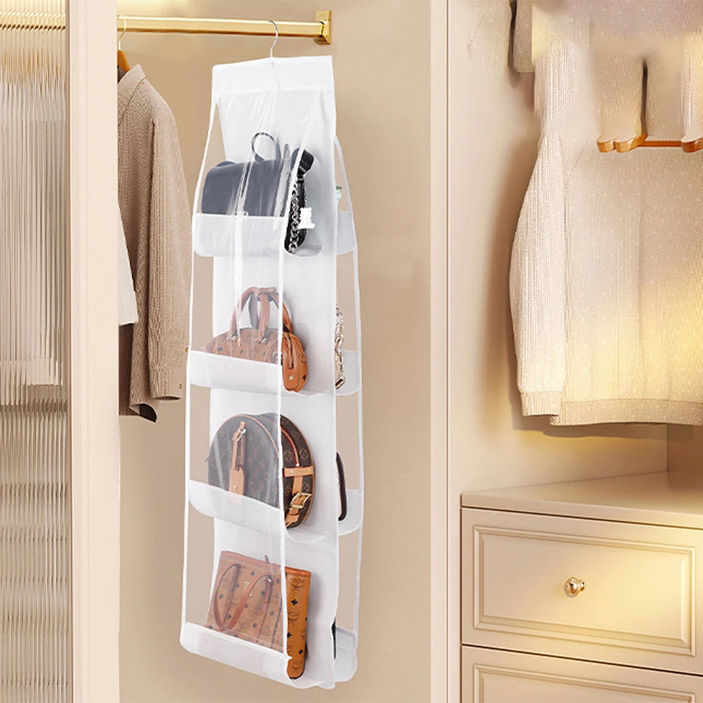 Bag Storage Handbag Organizer Artifact Wardrobe Dormitory Hanging Household Storage Shelf Layered Bag Shelf Bag Storage Bag