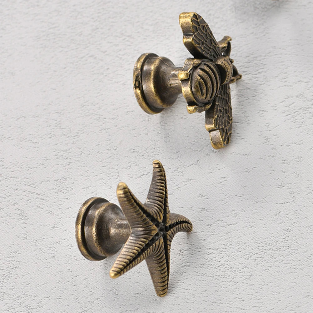 10 Pcs Drawer Pulls Closet Door Knob Cabinet Bee Wardrobe Handle Alloy Dresser Knobs Vintage Cabinet Hole Boho Knobs Decorative