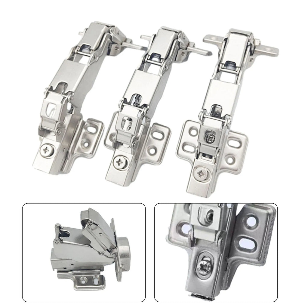 Cabinet Door Hinge 165 Degree Cupboard Door Hydraulic Hinges Soft Close Half Overlay Damping Buffer Furniture Door Hardware