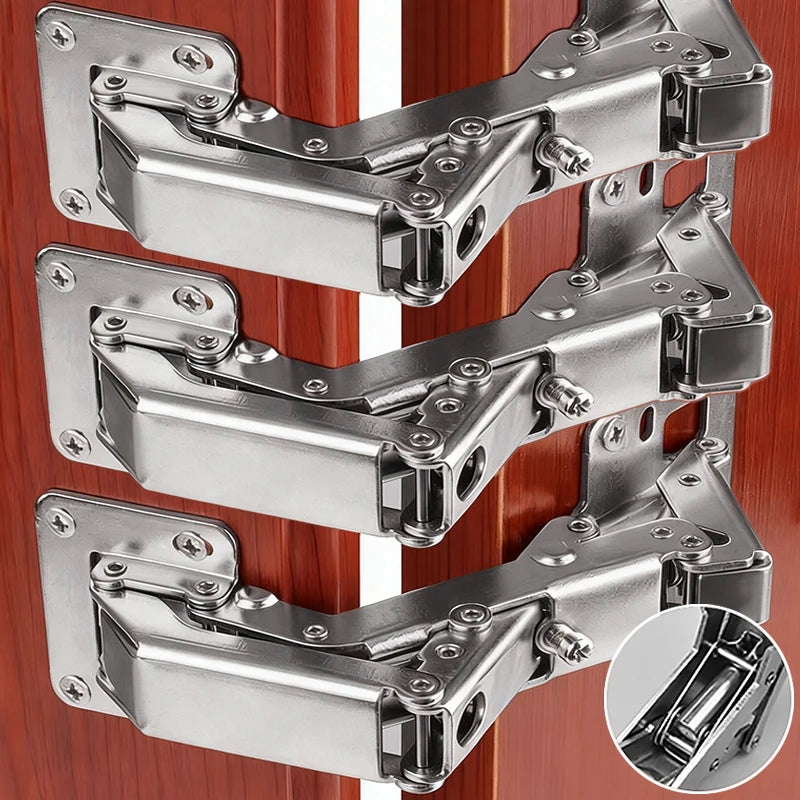 170° Frameless Soft Close Cabinet Hinges with Screws Heavy Duty Damping Buffer Closing Corner Cabinet Wardrobe Furniture Hinge