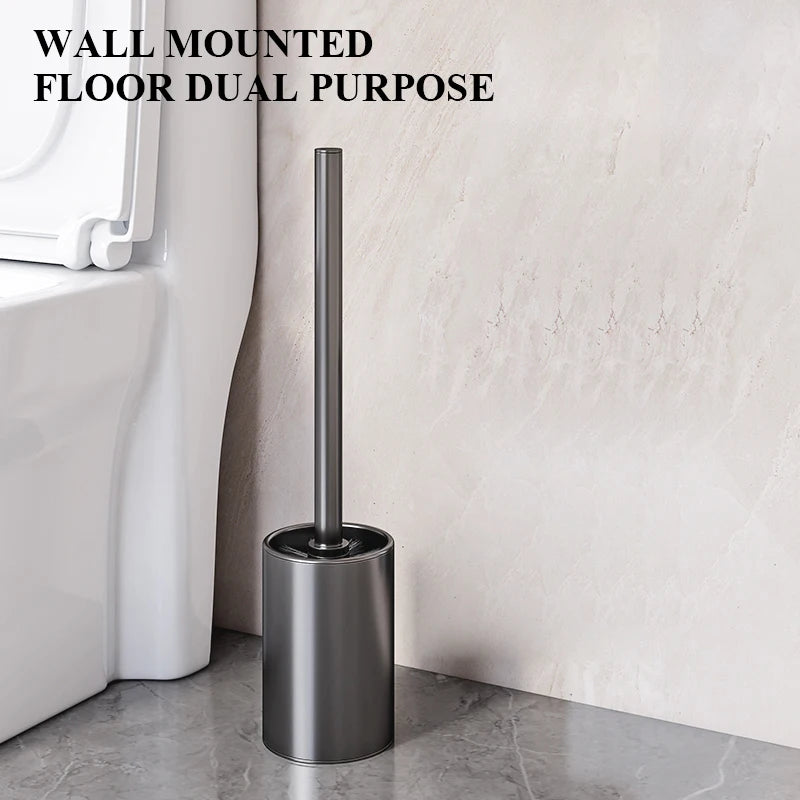 Bathroom Toilet Brush Holder Floor Standing Stainless Steel Toilet Brush WC Cleaning Vertical Bathroom Accessories