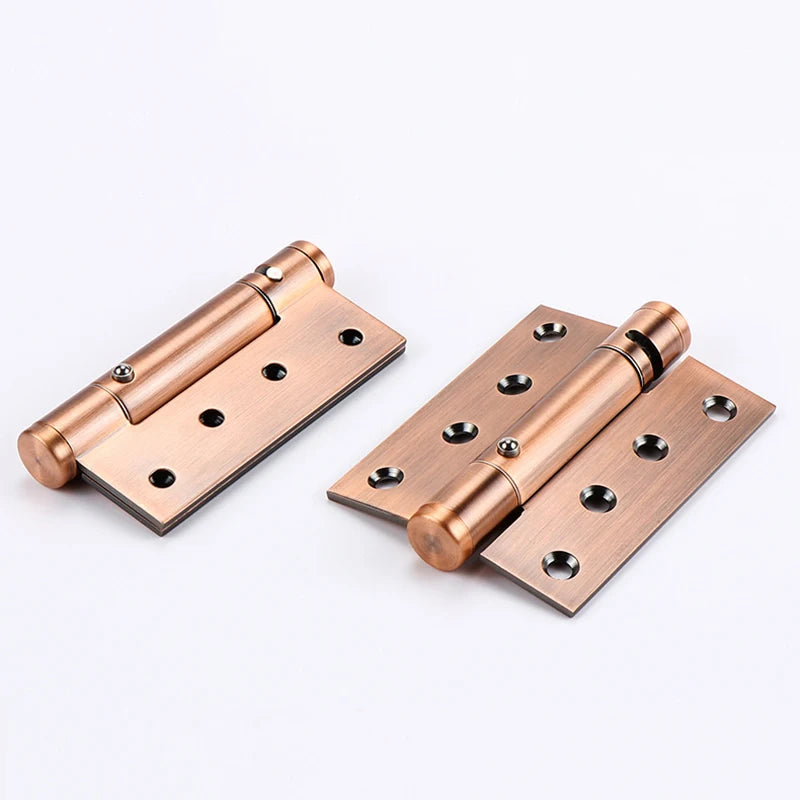 2pcs 4 Inch Invisible Door Hinges Hinge Door Closer Stainless Steel Self-Rebound Spring Positioning Closed Door Spring Hinge