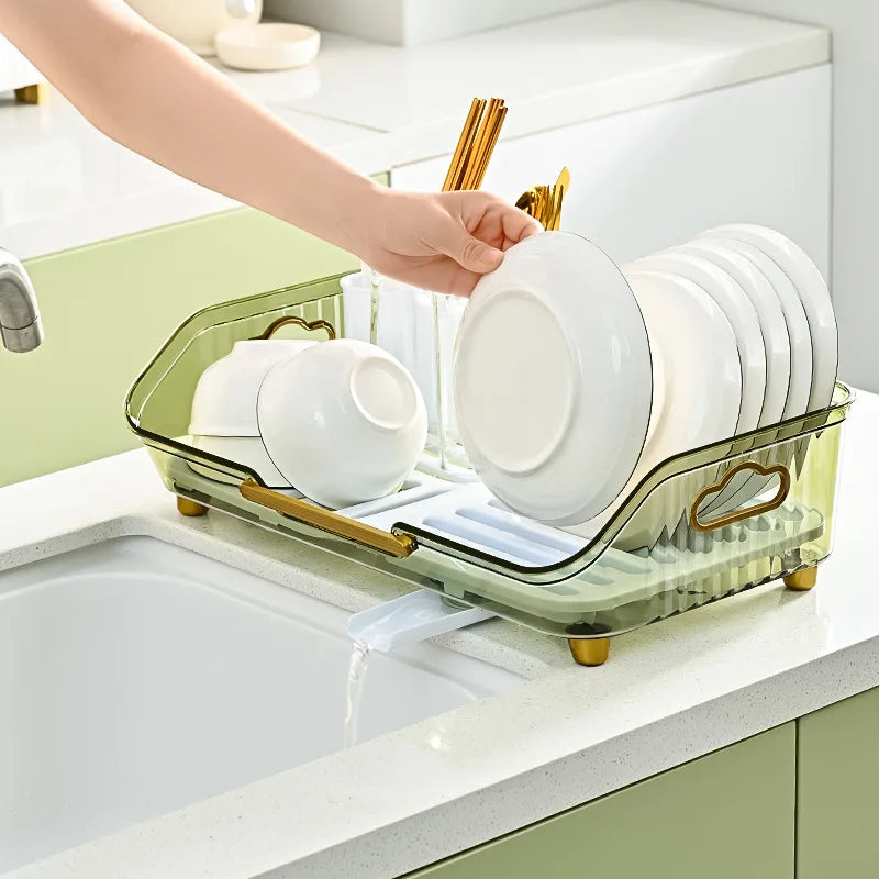 Kitchen Plate Pan Dish Drying Rack Sink Dish Drainer Detachable Rack Organizer Holder for Kitchen Countertop Utensil Holder