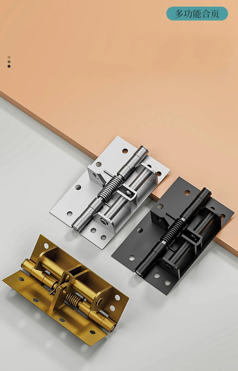 Automatic Door Closer Hinge FFurniture Fittings Hardware Multi-function Detachable Self Closing Spring Hinge Positioning Closer