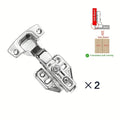 10-Piece Modern Frameless Cabinet Door Hinges Soft-Close Nickel Plated European Full/Half Overlay/Inset