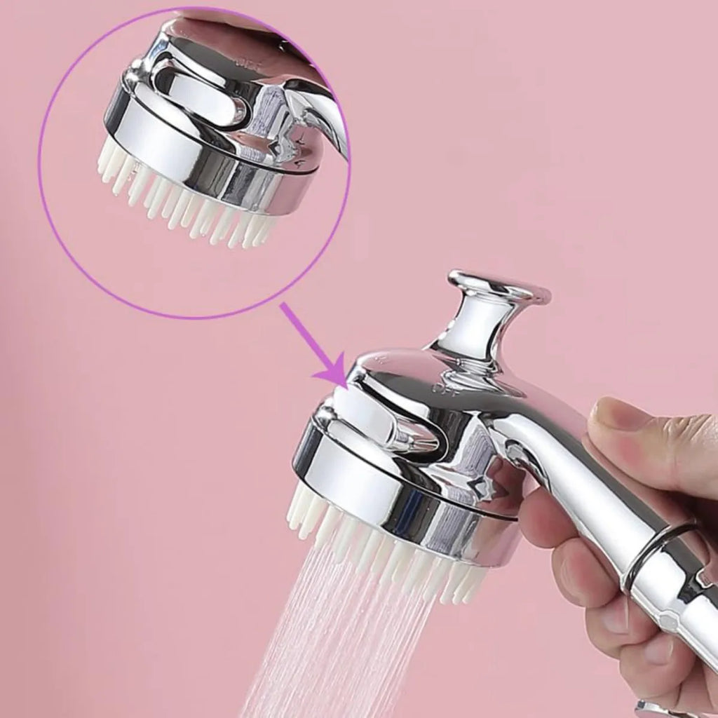 Washbasin hand shower set, with external hand shower head and hose, suitable for shampooing, pet showering, and bathroom use.