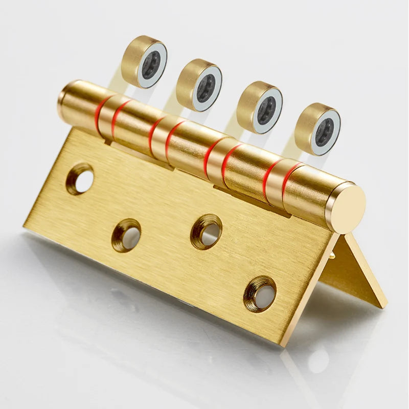 stainless steel Mute Hinge Room Door 4 Inch Bearings Hinges 3mm Thick Heavy Doors Strong Load Bearing Gemel Furniture Hardware