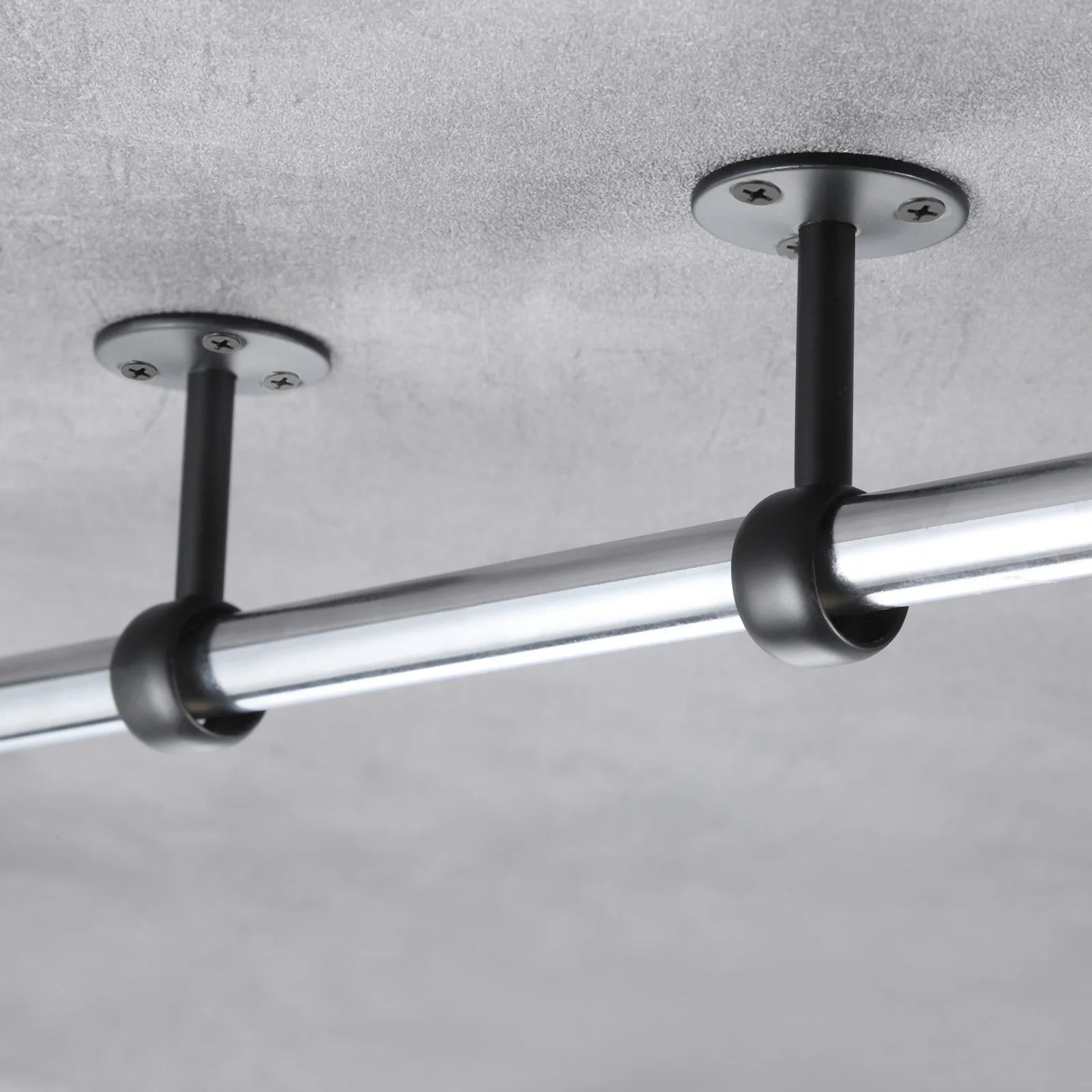 2pcs Flange Rod Holders Wardrobe Hanger Pipe Bracket for Clothes Pole Curtain Rods Ceiling Fixed Support Clamps 16/19/22mm