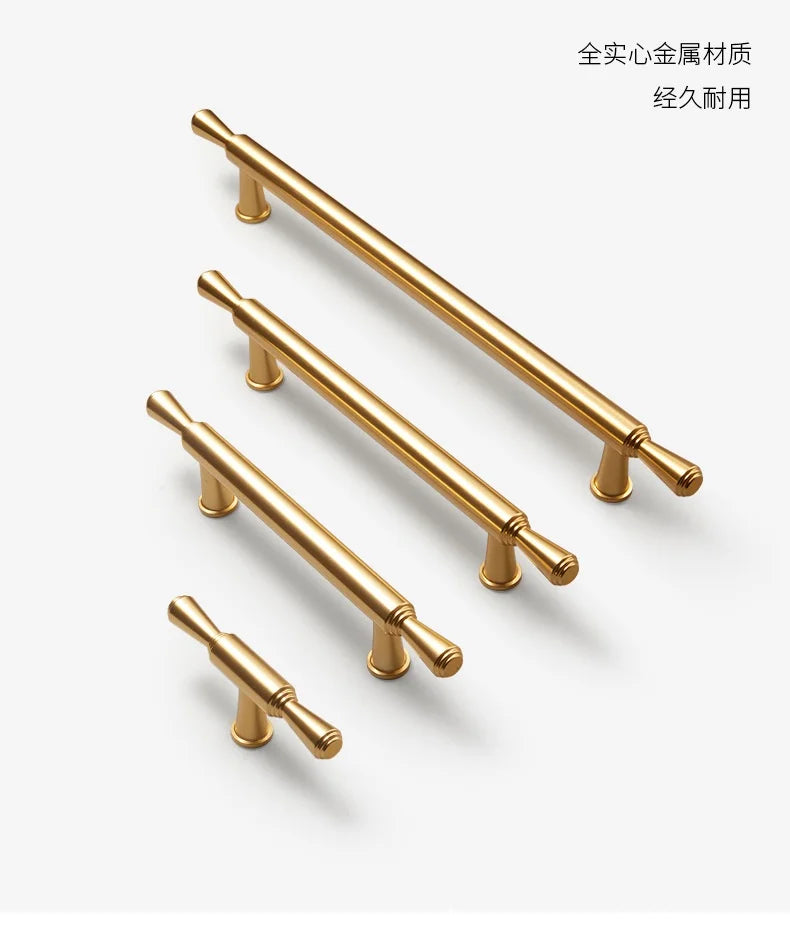 Long Kitchen Cabinet Hardware Cupboard Handles T Bar Furniture Hardware Drawer Pulls Rose Gold Door Handle Kitchen Accessories