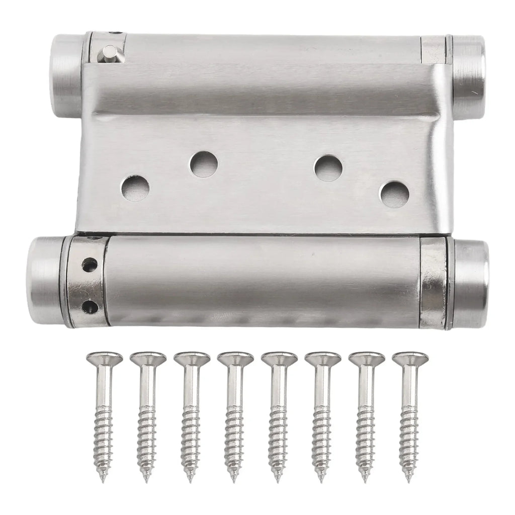 Double Spring Hinge Two-Way Free Door Hinge Stainless Steel  Automatic Door Closing Garage Door Hinges Fence Dedicated Hardware