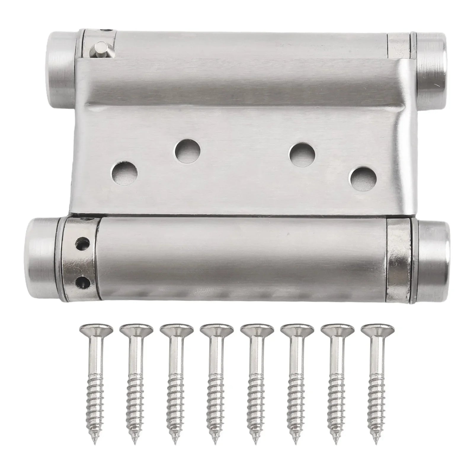 Double Spring Hinge Two-Way Free Door Hinge Stainless Steel  Automatic Door Closing Garage Door Hinges Fence Dedicated Hardware