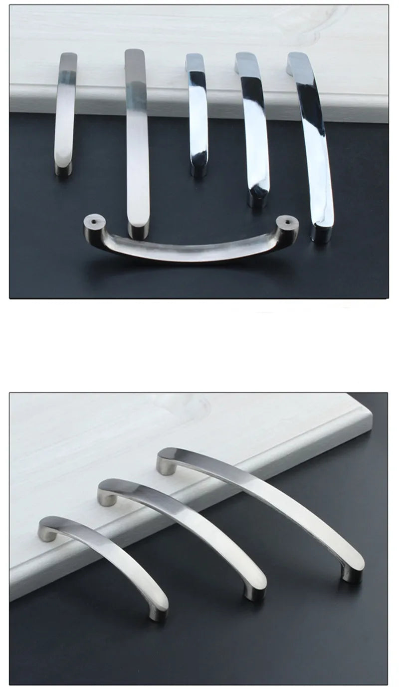 Cabinet Handles Knobs Aluminum Alloy Door Kitchen Knobs Brushed Cabinet Pulls Drawer Modern Furniture Handle Hardware