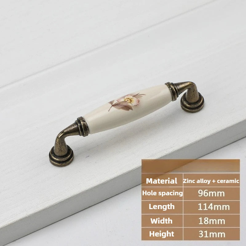 Furniture Cupboard Wardrobe Knobs Dresser Door Decorative Kitchen Vintage Cabinet Knob Ceramic Button Drawers Pull Handle