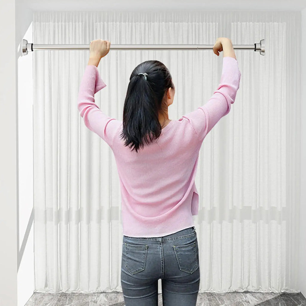 Clothes Rod Clothes Drying Rack Clothes Rack Curtain Rod Telescopic Clothing Rod for Bedroom Closet Laundry Room Home Wardrobe