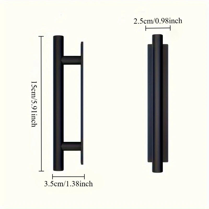 Modern Self-Adhesive Plastic Door Handles, Sliding Doors, Easy-Paste Installation, Door Handles for Cabinets