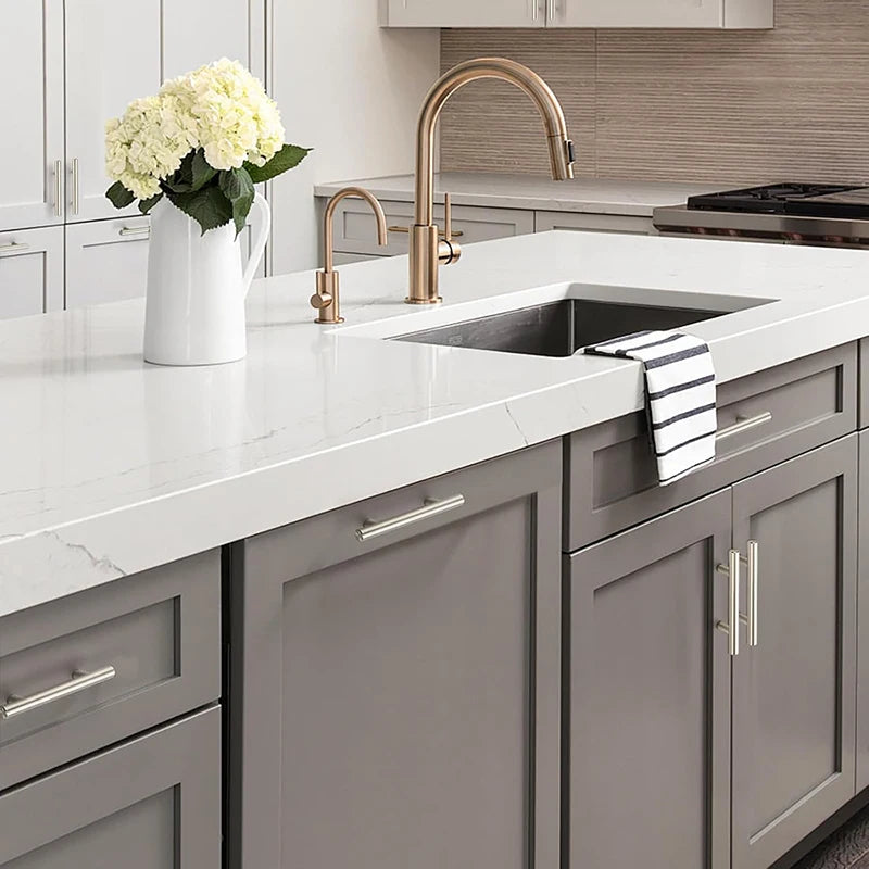 6Pcs Stainless Steel Handles For Cabinets And Drawers Kitchen Handles Bathroom Cabinets handles Cabinet Metal Furniture Handles
