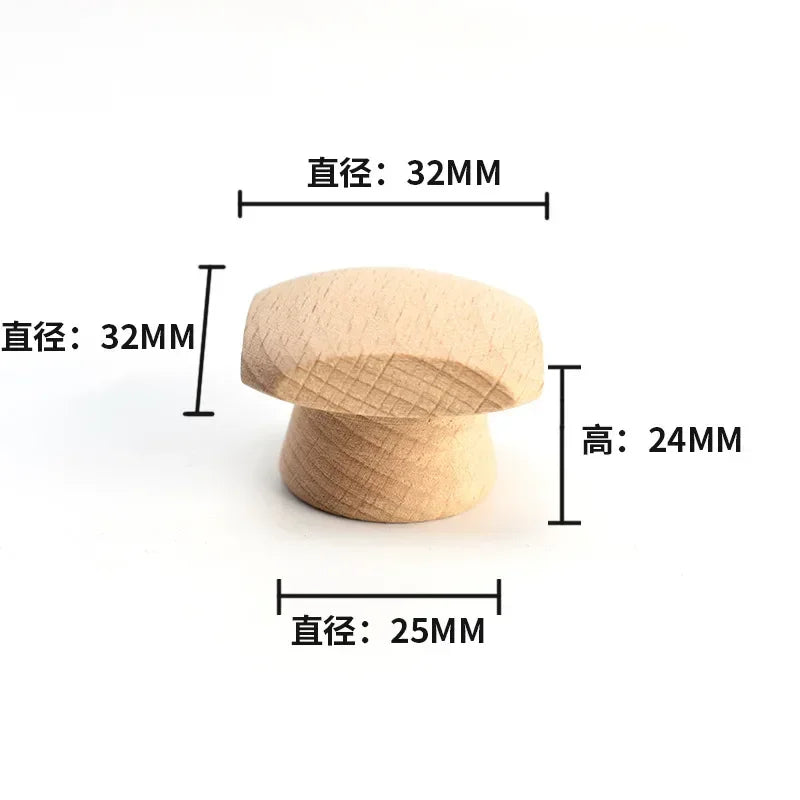 Drawer Furniture Wooden Door Cupboard Handles  Solid Wood Kitchen Cabinet Handle Drawer Knobs for Furniture