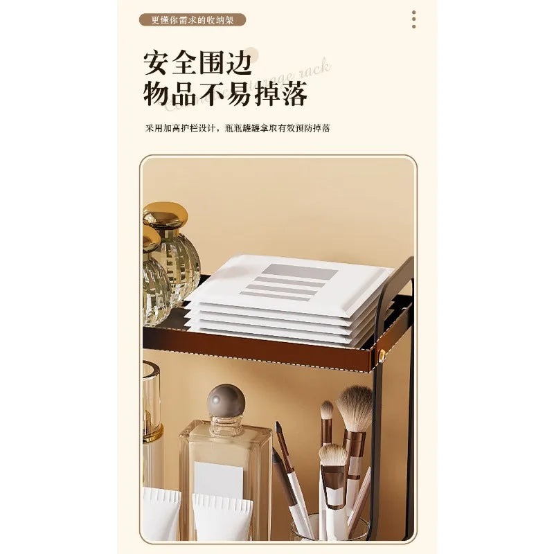 2 Tier Under Sink Organizer Sliding Cabinet Basket Organizer Storage Rack with Hooks Hanging Cup Bathroom Kitchen Organizer New