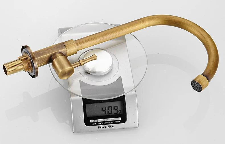 Cold Kitchen Sink Faucet Antique Bronze Finished 360 Degree Single Hole Water Tap Cooper Kitchen Tap ELK12