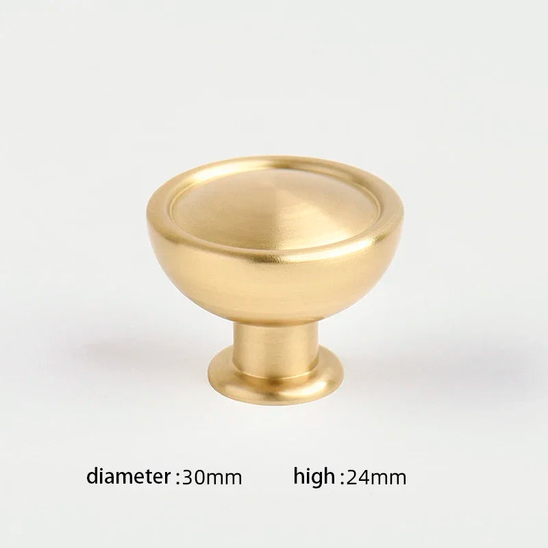 Round Brass Dresser Knobs Drawer Handle Cabinet Door Handle Antique Antique Kitchen furniture Hardware Knob Kitchen  Handles