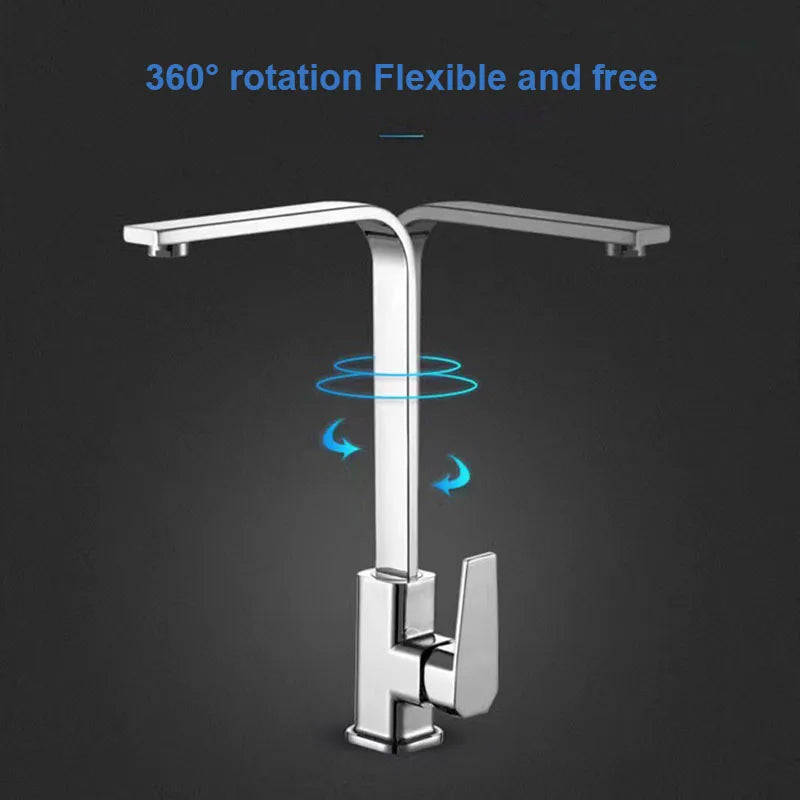 Kitchen Sink Faucet Copper alloy Bathroom Basin Faucet  Sink Tap Mounted Deck Bathroom Hot And Cold Water Mixer Tap