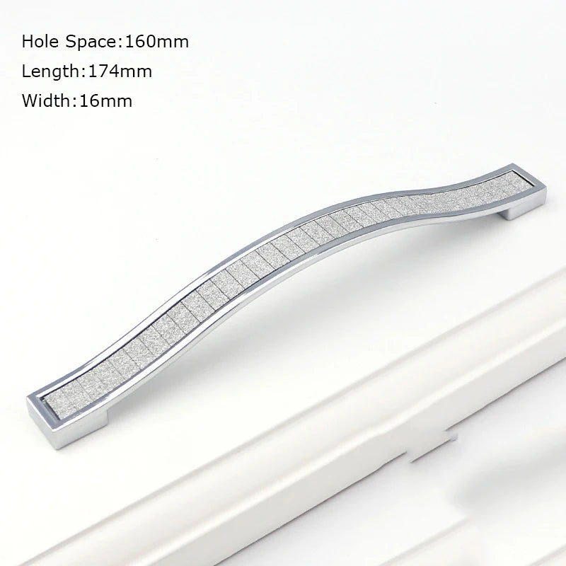 1PCS Modern Furniture Handles 96mm 128mm 160mm Kitchen Cabinet Drawer Door Handles Pulls Knobs Furniture Handles