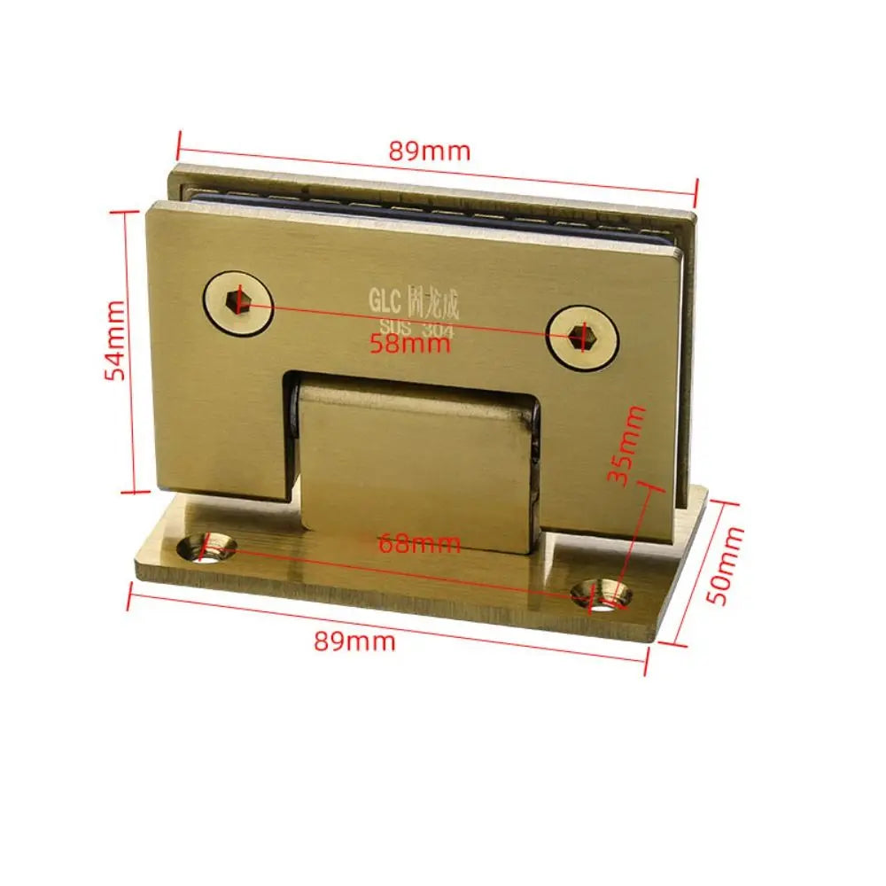 Stainless Steel Bathroom Door Hinges 90°/135°/180° Solid Sheet Glass Door Bracket Clip Silver/black/golden