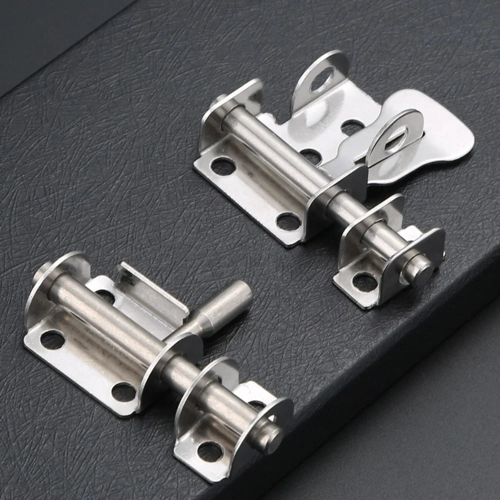 Stainless Steel Door Latch Gate Safety Lock Sliding Mechanism Sliding Bolts Latch Toilet Door Lock Hardware Hasp Lock