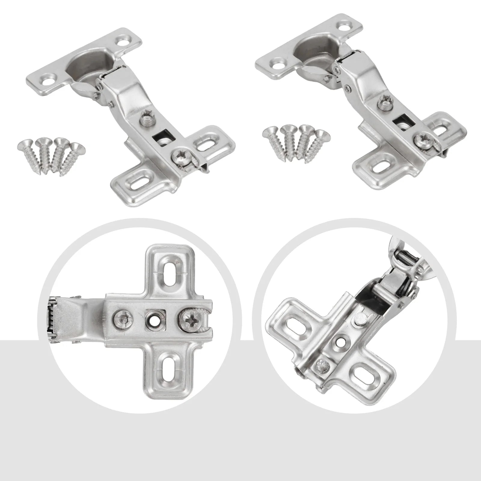 2Pcs/set 25mm Small Furniture Hinge Soft Close Hydraulic Damper For Kitchen Cabinet Cupboard Door Hinges Buffering Hardware