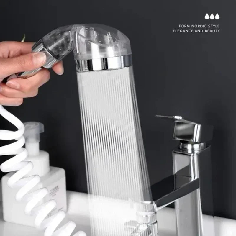 Bathroom Shower Head Set High Pressure Water Saving Handheld Showerhead with Adjustable Spray Settings