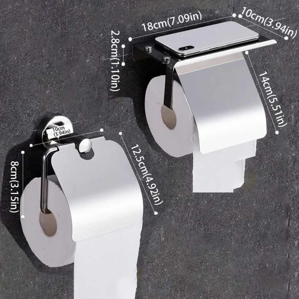 Bathroom Hardware Brushed Nickel Bathroom Accessories 304 Stainless Steel Hook Towel Rack Toilet Paper Holder Toilet Brush