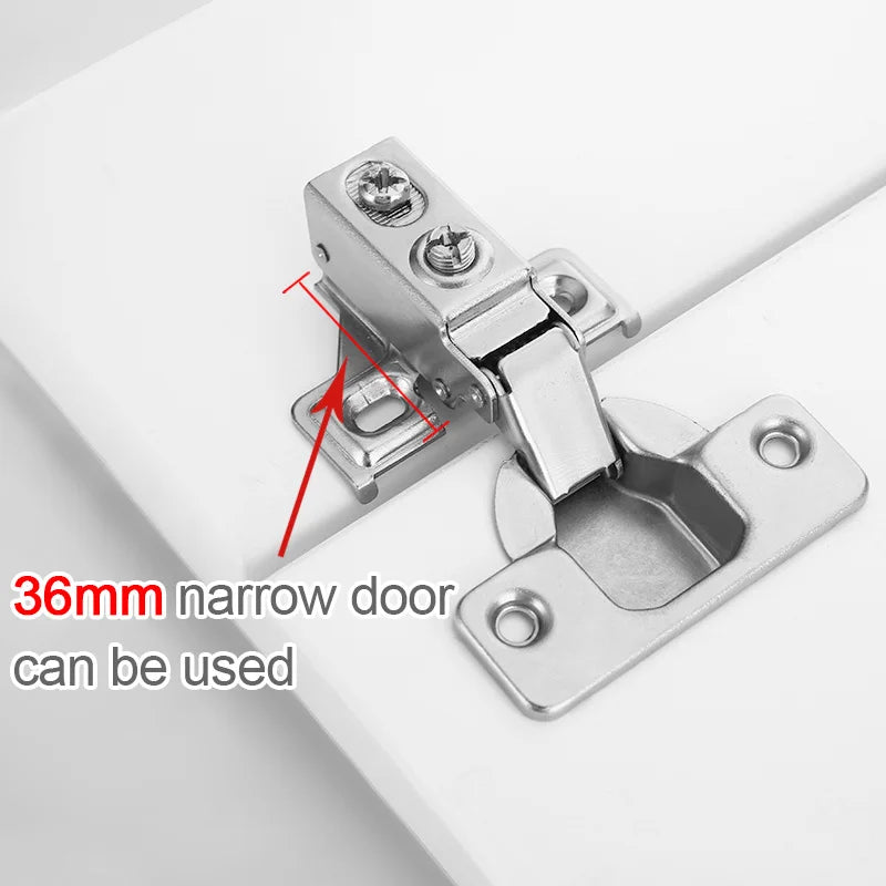 Narrow Door Hinge, 36mm Short Small Furniture Corner Cabinet Special Size Face Frame Quiet Soft Close Hinges Stainless Steel