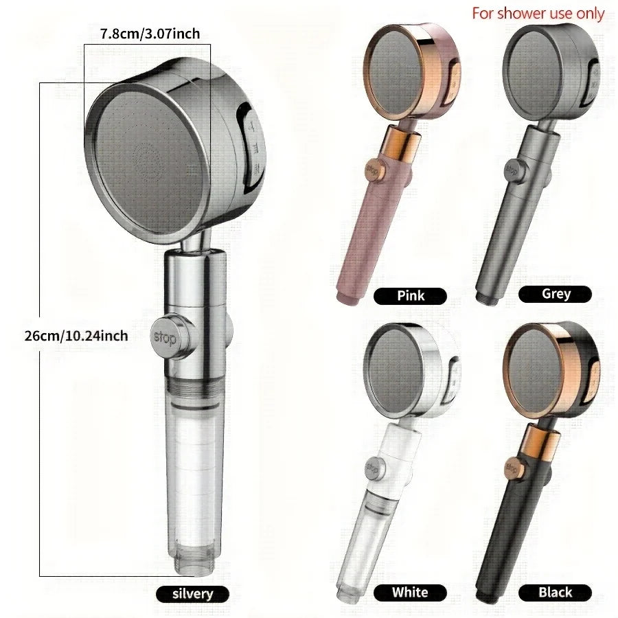 3-Speed Pressurized Shower Head - Adjustable Angle, Super Strong Flow for Refreshing Shower. Upgrade Your Bathroom Today!