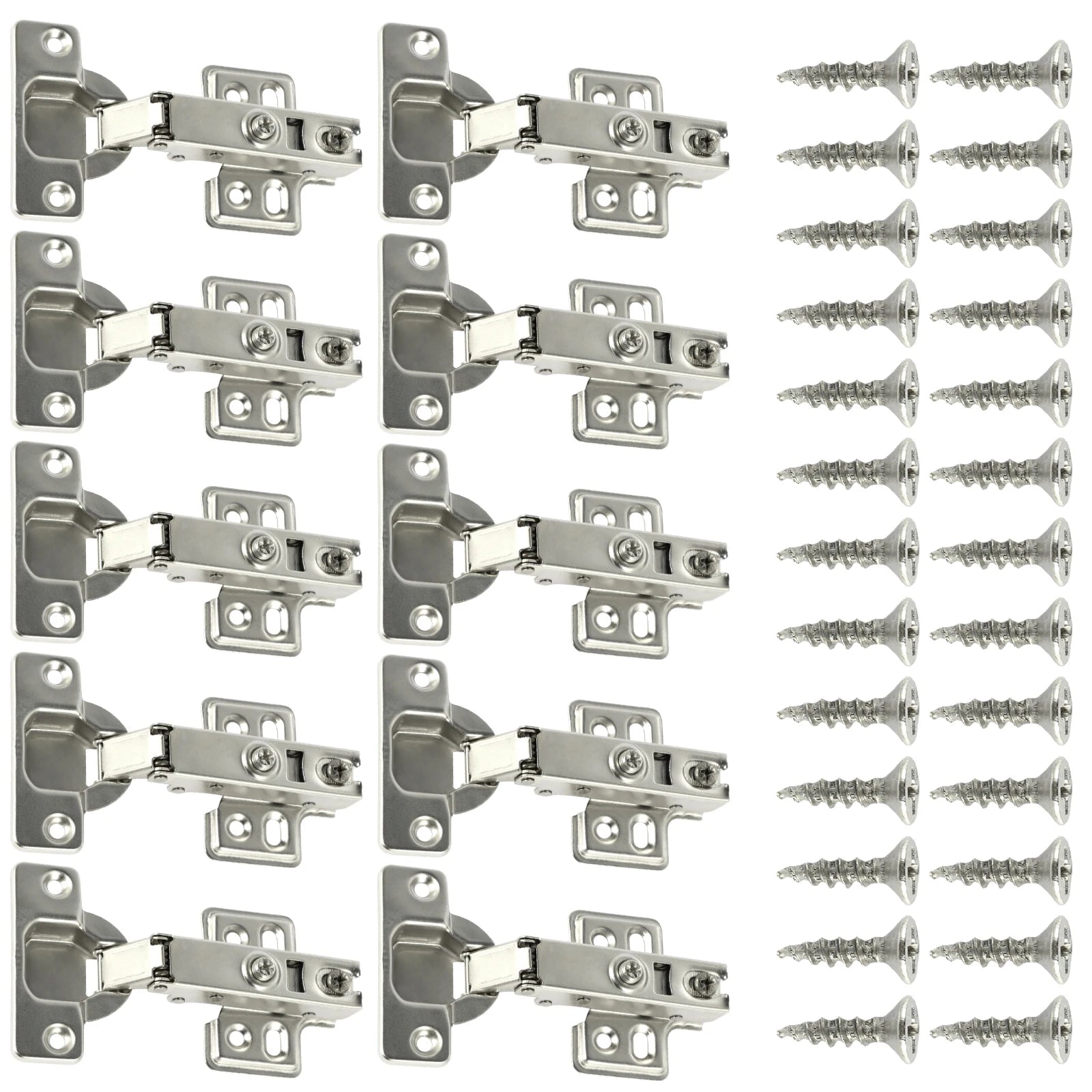 10-40 Pcs Hinges Cold Rolled Steel Hydraulic Cabinet Door Hinge Damper Buffer Soft Quiet Closing for all Cupboard Furniture