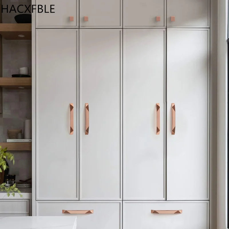 Modern Simple Geometric Design Golden Cabinet Handles Gray Drawer Knobs Kitchen Cupboard Door Handles Furniture Handles Hardware