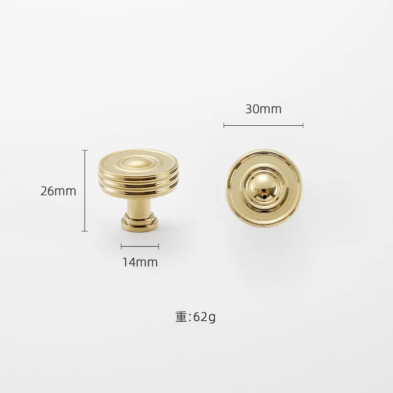 High-end Antique Bronze Door Handles and Knobs Solid Brass Antique Drawer Pulls Kitchen Cupboard Handle Gold Cabinet Handles