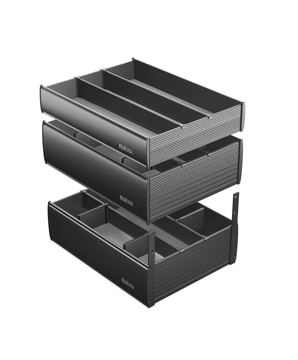 Elba 3-Layer Premium Stainless Steel Pull-Out Spice Rack Durable Basket Drawers for Efficient Cabinet Storage Solution