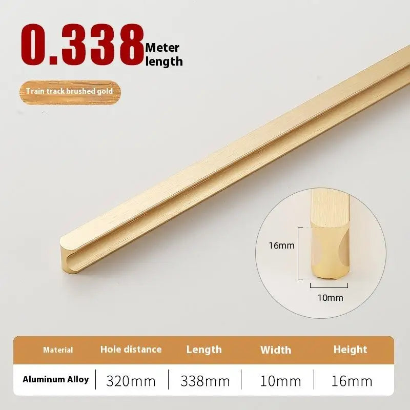 Modern Simple Light Luxury I-Shaped Cabinet Door Handle Extended Round Head Drawer Wardrobe Cabinet Furniture Door Handle