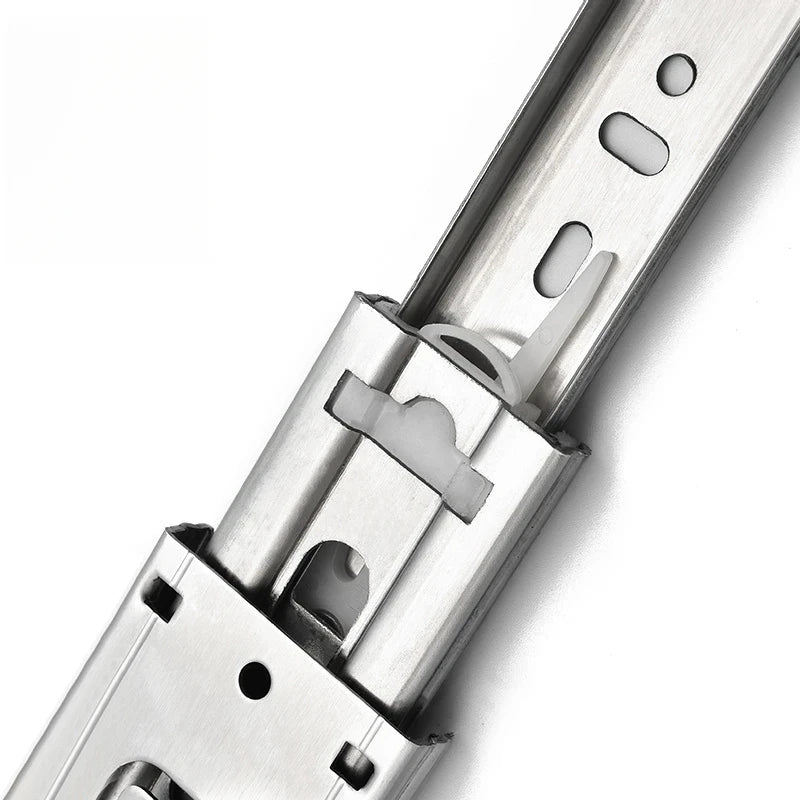 10" - 22" Stainless Steel Drawer Slides Soft Close Drawer Track Rail Sliding Three-Section Cabinet Slides Furniture Hardware