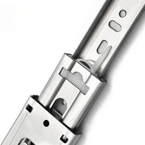 10" - 22" Stainless Steel Drawer Slides Soft Close Drawer Track Rail Sliding Three-Section Cabinet Slides Furniture Hardware
