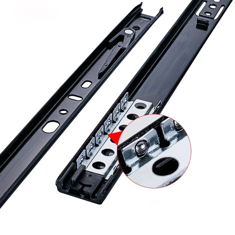 Drawer Rail 8~20Inch Cold Rolled Steel Drawer Slides Close Drawer Sliding Track Two-Section Cabinet Slides Furniture Hardware