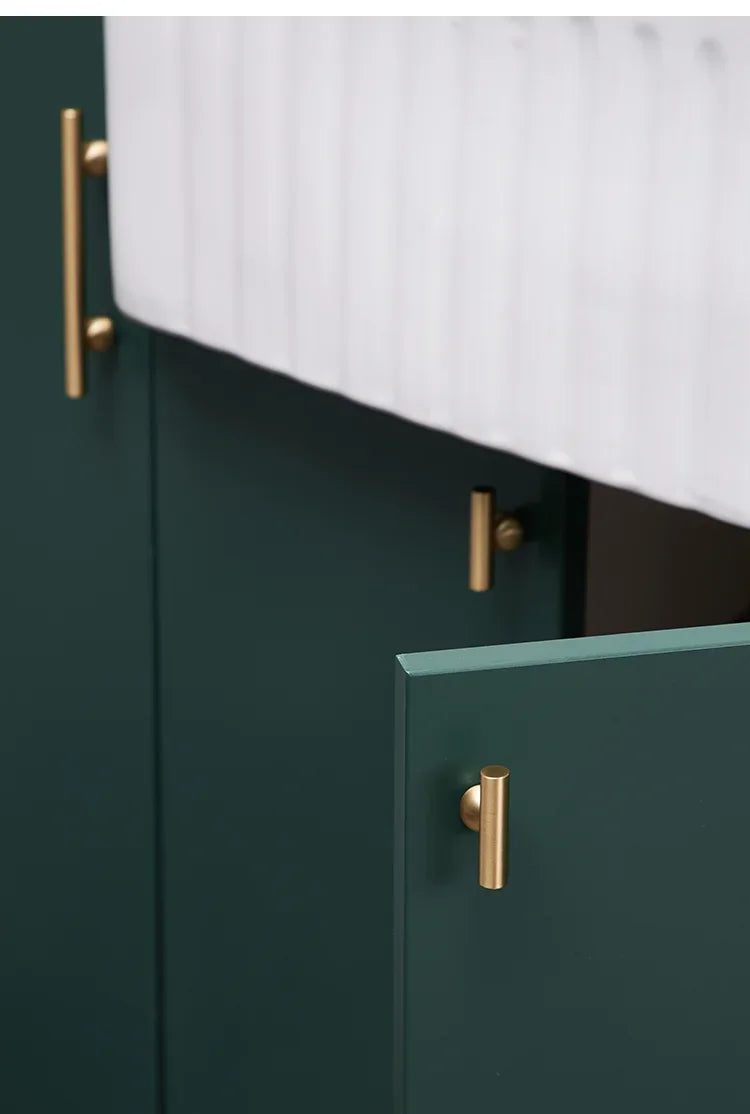 Creative Brass Cabinet Handle New High-end Modern Minimalist Drawer Cabinet Wardrobe Door  Light Luxury Cabinet Long Handle
